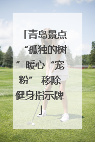 青岛景点“孤独的树”暖心“宠粉” 移除健身指示牌