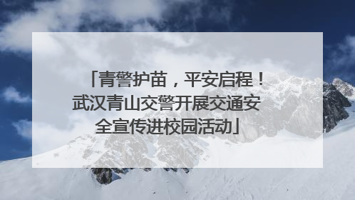 青警护苗，平安启程！武汉青山交警开展交通安全宣传进校园活动
