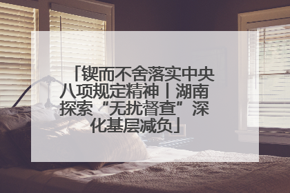 锲而不舍落实中央八项规定精神丨湖南探索“无扰督查”深化基层减负