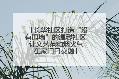 长华社区打造“没有围墙”的温馨社区 让文艺范和烟火气在家门口交融