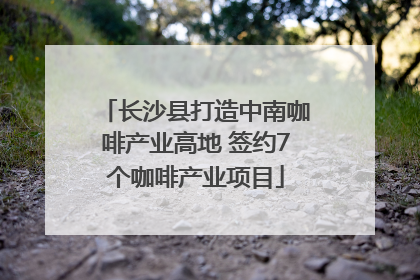 长沙县打造中南咖啡产业高地 签约7个咖啡产业项目