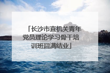 长沙市直机关青年党员理论学习骨干培训班圆满结业