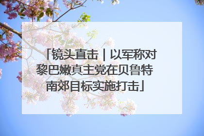 镜头直击｜以军称对黎巴嫩真主党在贝鲁特南郊目标实施打击