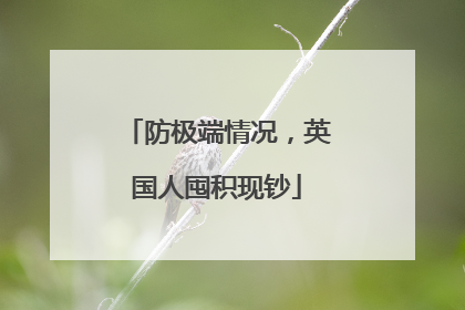 防极端情况，英国人囤积现钞