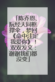 陈乔恩、阮经天同框撑伞，梦回《命中注定我爱你》！双双发文：谢谢我们都没变