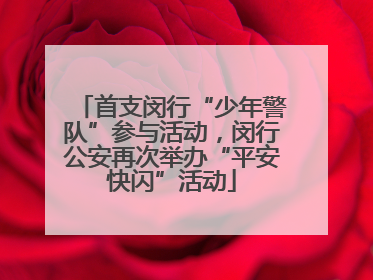 首支闵行“少年警队”参与活动，闵行公安再次举办“平安快闪”活动