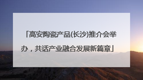 高安陶瓷产品(长沙)推介会举办，共话产业融合发展新篇章