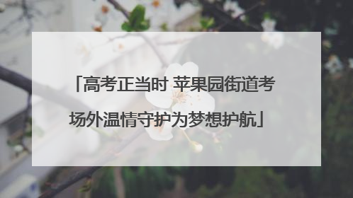 高考正当时 苹果园街道考场外温情守护为梦想护航