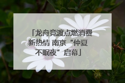 龙舟竞渡点燃消费新热情 南京“仲夏不眠夜”启幕