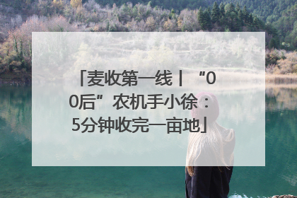 麦收第一线丨“00后”农机手小徐：5分钟收完一亩地