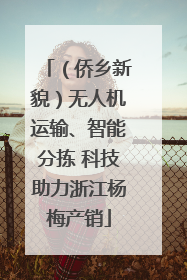 （侨乡新貌）无人机运输、智能分拣 科技助力浙江杨梅产销