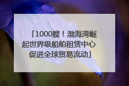 1000艘！渤海湾崛起世界级船舶租赁中心 促进全球贸易流动