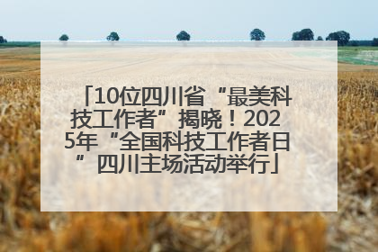 10位四川省“最美科技工作者”揭晓！2025年“全国科技工作者日”四川主场活动举行