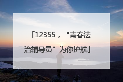 12355，“青春法治辅导员”为你护航