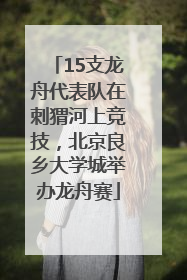 15支龙舟代表队在刺猬河上竞技，北京良乡大学城举办龙舟赛