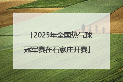 2025年全国热气球冠军赛在石家庄开赛