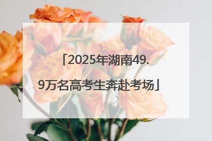 2025年湖南49.9万名高考生奔赴考场