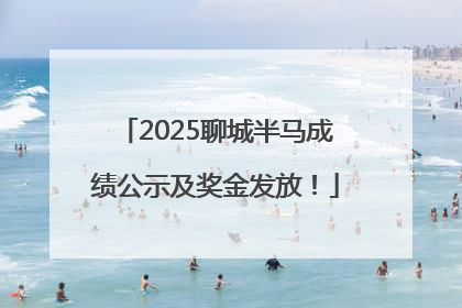 2025聊城半马成绩公示及奖金发放！