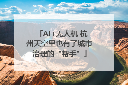 AI+无人机 杭州天空里也有了城市治理的“帮手”