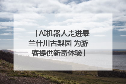 AI机器人走进皋兰什川古梨园 为游客提供新奇体验
